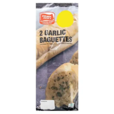 Farmer Jack's 2 Garlic Baguettes £1.49