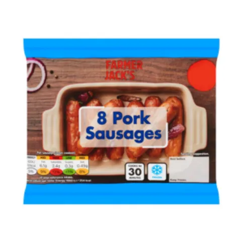 Farmer Jack's Thick Pork Sausages 8 Pack 360g