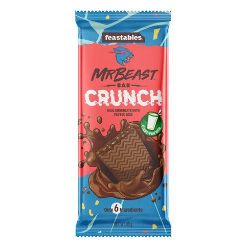 Feastables By Mr Beast Milk Crunch Bar 60g