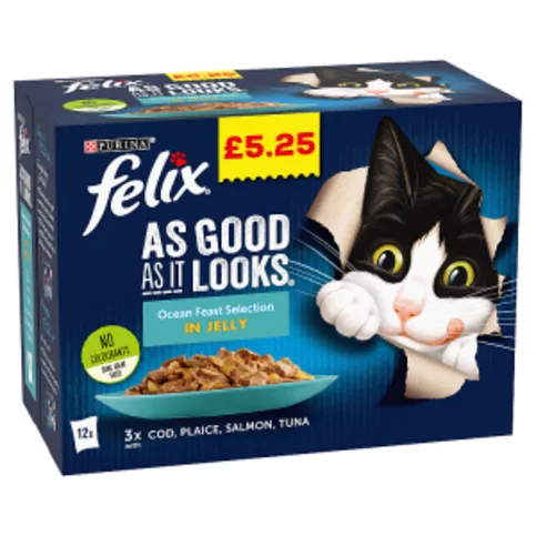 Felix As Good As It Looks Ocean Feast Selection in Jelly 12 x 100g