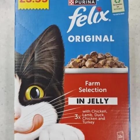 Felix Original Farm Selection in Jelly Wet Cat Food 12x85g