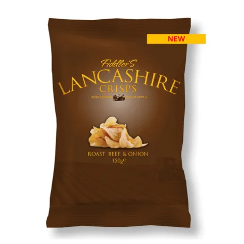 Fiddlers Lancashire Roast Beef & Onion Crisps 150g
