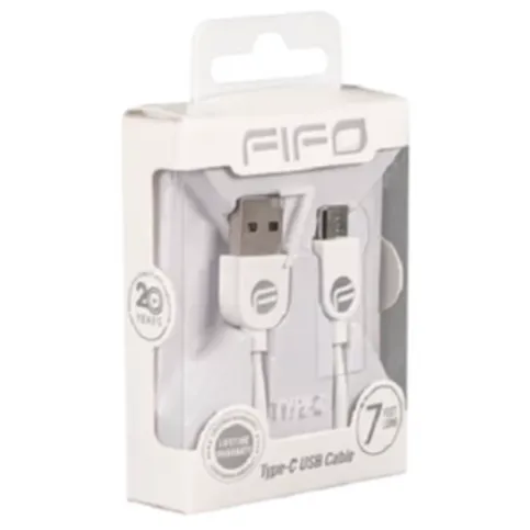 FIFO Type-C USB Cable White 7ft