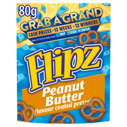Flipz Peanut Butter Coated Pretzels 80g