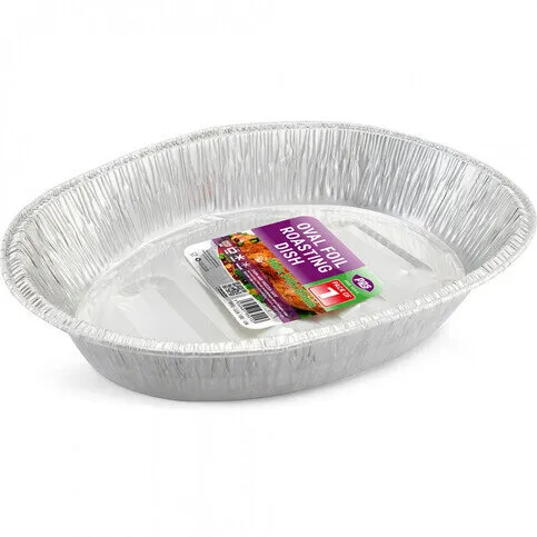 Foil Roasting Oval Dish 468 x 340 x 85mm 1pc