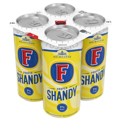 Fosters Shandy 440ml 4 Pk