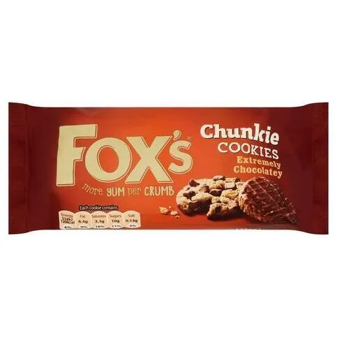 Foxs Half Coated Chunkie Cookie 175g