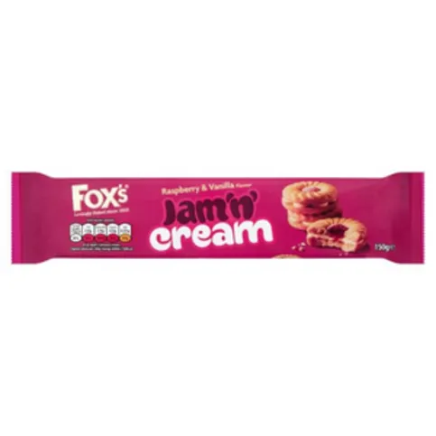 Fox's Favourites Jam 'n' Cream Raspberry & Vanilla 150g