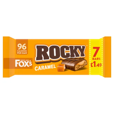 Fox's Rocky Caramel 7 x 19.5g (136.5g)