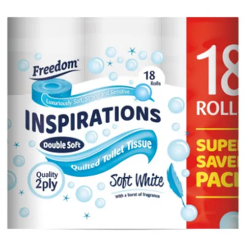 Freedom 2 Ply Toilet Roll Soft White 18 Pack