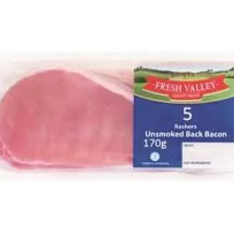 Fresh Valley Unsmoked Bacon 170g