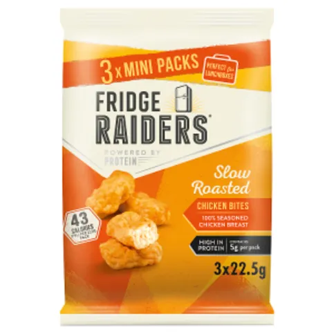 Fridge Raiders Slow Roasted Chicken Bites Mini Packs 3 x 22.5g