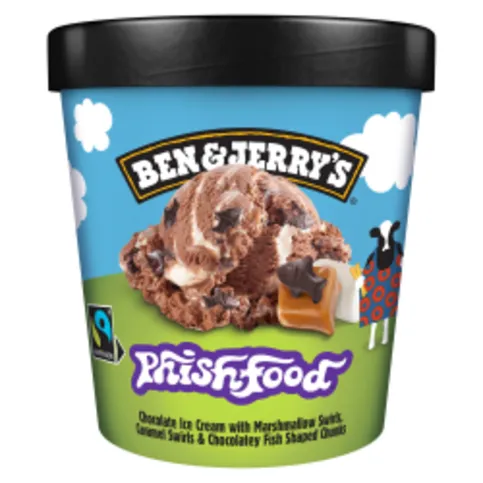 FROZEN: BEN & JERRYS PHISH FOOD 465ML