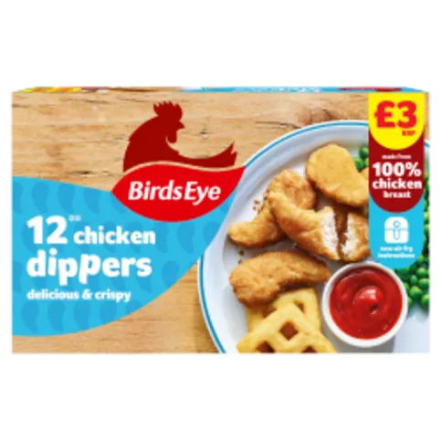FROZEN: BIRDS EYE 12 CHICKEN DIPPERS PM£3.00 220G