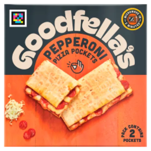 FROZEN: GOODFELLAS PEPPERONI & CHEESE PIZZA POCKETS 2PK 250G