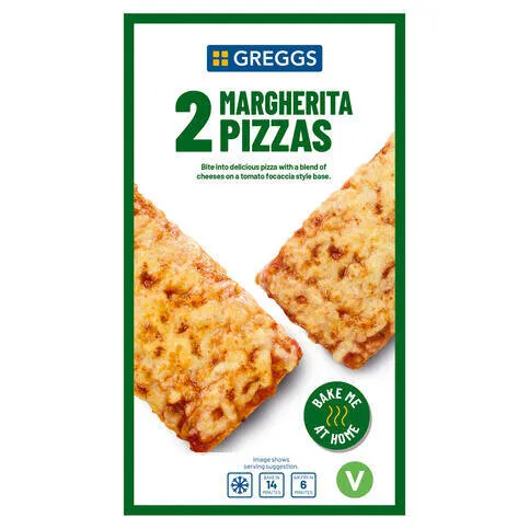 FROZEN: GREGGS MARGHERITA PIZZA 2PK 314G