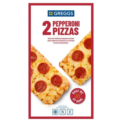 FROZEN: GREGGS PEPPERONI PIZZA 2PK 337G