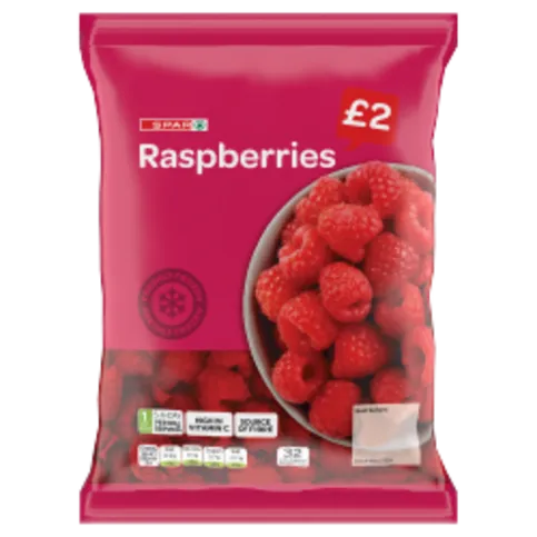 FROZEN: SPAR FROZEN RASPBERRIES PM£2 350G