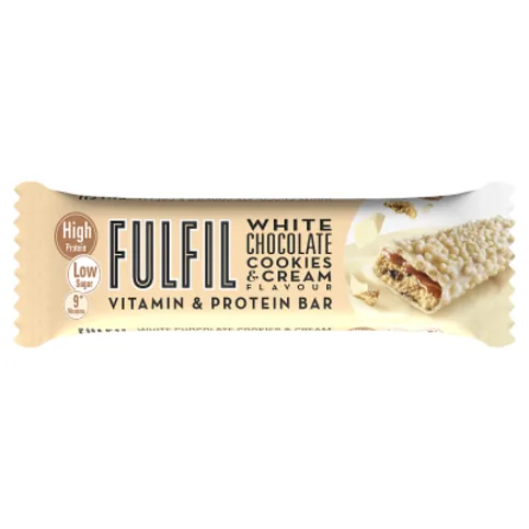 Fulfil White Chocolate Cookies & Cream Flavour Vitamin & Protein Bar 40g