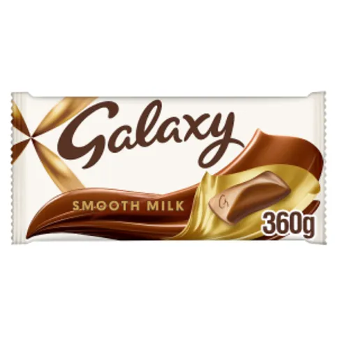 Galaxy Smooth Milk Chocolate Gift Large Sharing Block Bar Vegetarian 360g