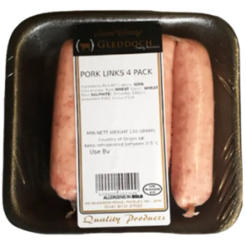 Gleddoch Pork Links 4 Pack