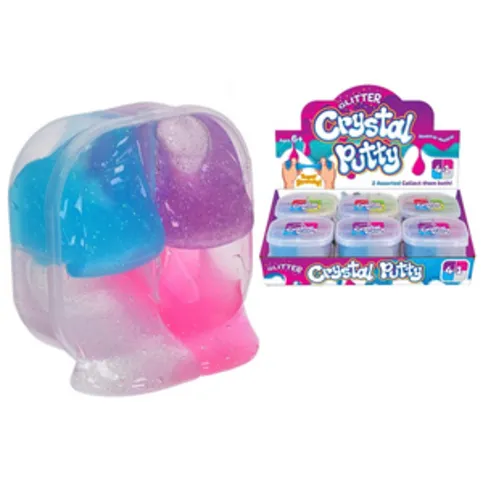 Glitter Crystal Putty 4 In 1 Assorted Colours