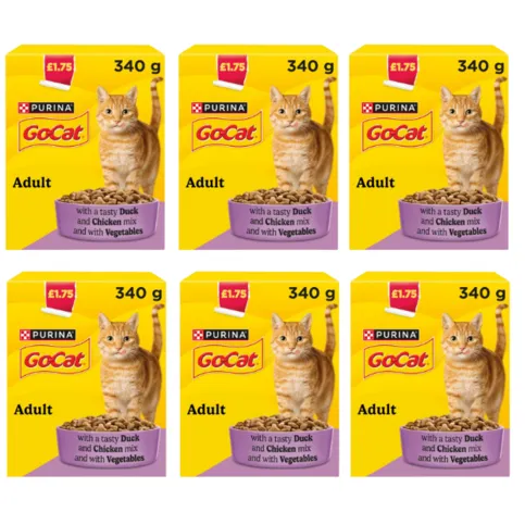 Go-Cat Chicken and Duck Dry Cat Food (6 Boxes) 6x340g