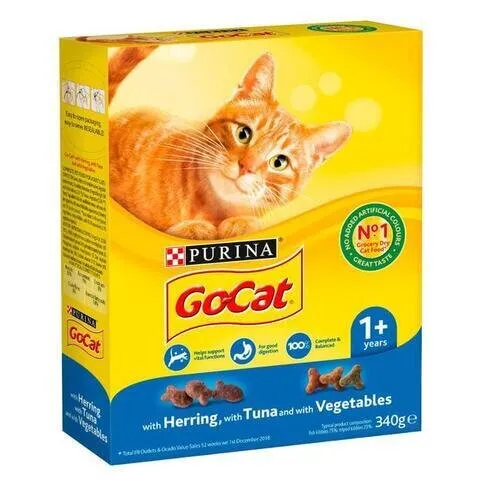 Go Cat Tuna Herring & Vegetable Dry Cat Food 340g