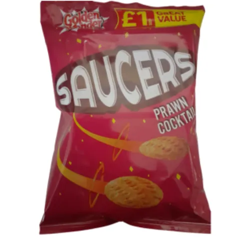 Golden Wonder Saucers Prawn Cocktail Flavour Snacks 40g