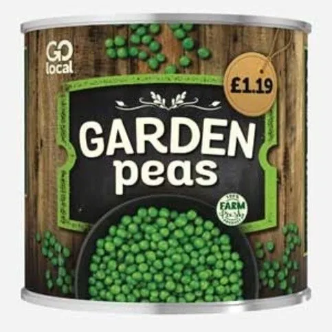 Go Local Garden Peas 560g Dated 09//05/2026
