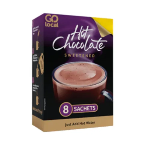 Go Local Instant Hot Chocolate Drink Sweetened 8 x 25g