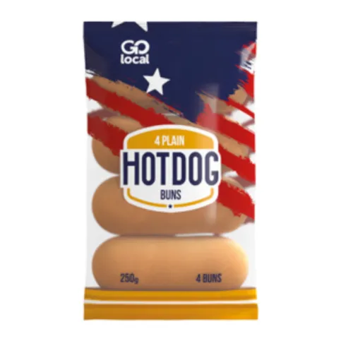 Go Local Plain Hot Dog Buns 4 Pack