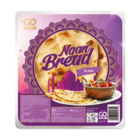 Go Local Plain Naan Bread 2 Pack