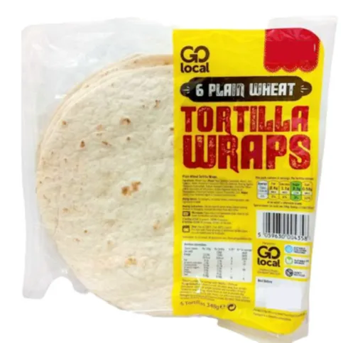 Go Local Plain Tortilla Wrap 6 Pack