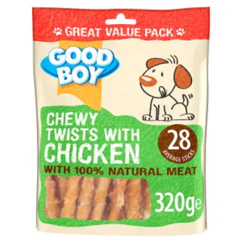 GOOD BOY  CHEWY TWISTS CHICKEN 320GM