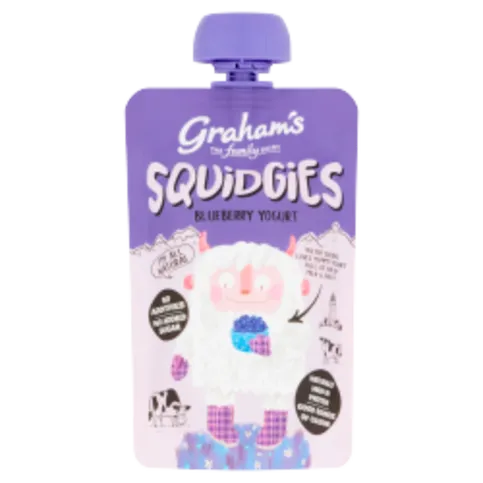 CHILLED: GRAHAMS SQUIDGIES BLUEBERRY YOGURT 100G