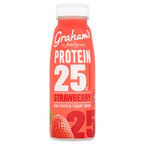 Graham's Strawberry High Protein Yogurt Drink 25 330ml