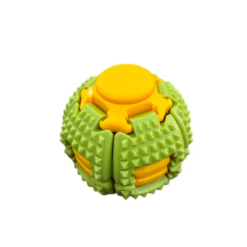 Green & Yellow Spiky Fidget Spinner Ball
