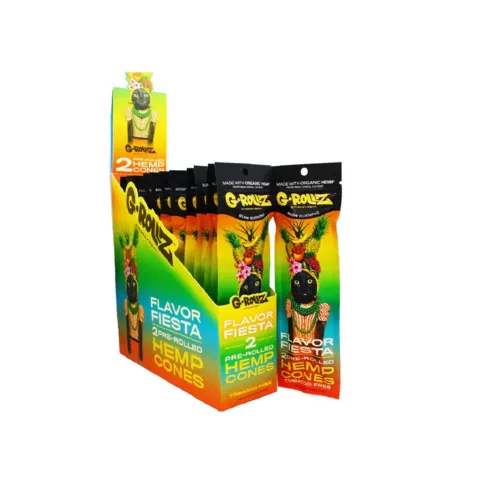 G-ROLLZ 2 PRE-ROLLED HEMP CONES FLAVOUR FIESTA