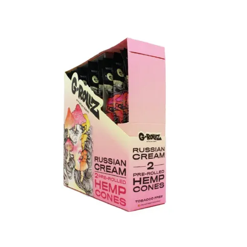 G-ROLLZ 2 PRE-ROLLED HEMP CONES RUSSIAN CREAM