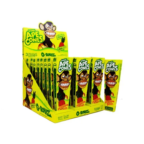 G-ROLLZ APE CONES PINEAPPLE PUNCH 3PK