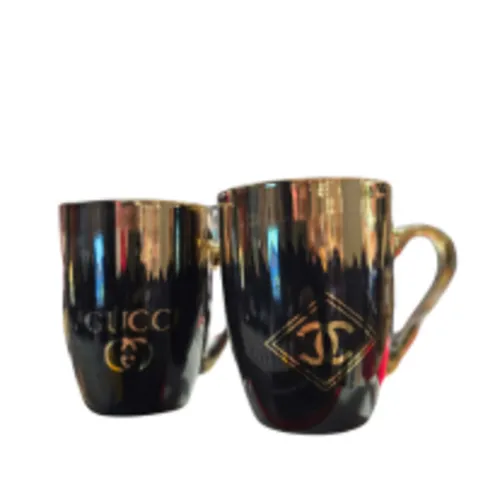 Designer Gucci Black And Gold Mugs 6pk