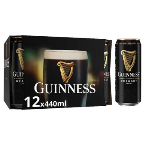 Guinness Draught Stout Beer 4.1% vol 12 x 440ml Cans
