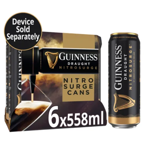 Guinness™ NITROSURGE™ Stout Beer Cans 6 x 558ml Cans