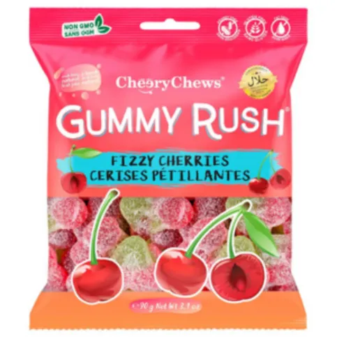 Gummy Rush Fizzy Cherries 90g