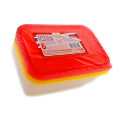 H.E. 6 Microwable Food Containers