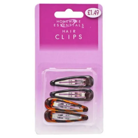 Black And Brown Hair Clips 4 Pack