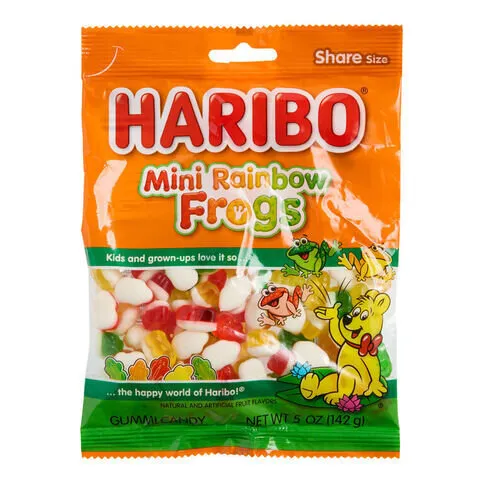 Haribo Mini Rainbow Frogs Gummi Candy 142g