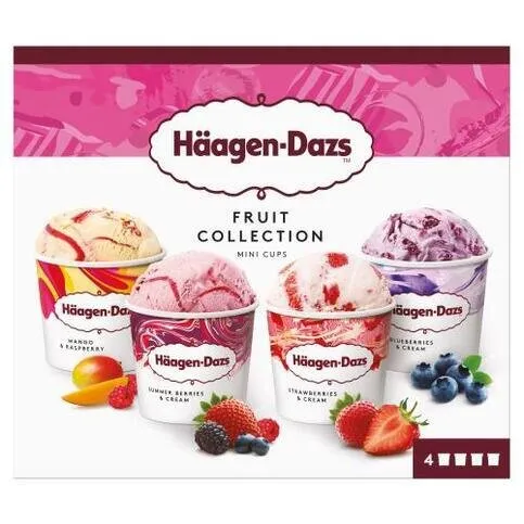 Haagen-Dazs Fruit Minicup Ice Cream Collection 4 x 95ml