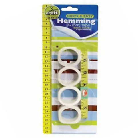 Quick & Easy Hemming Set With Measuring Tape 4 x 5m